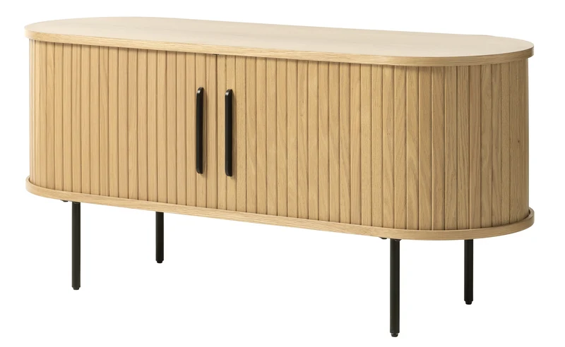 TV-Schrank Gativel 120 cm Lamellen natürliche Eiche