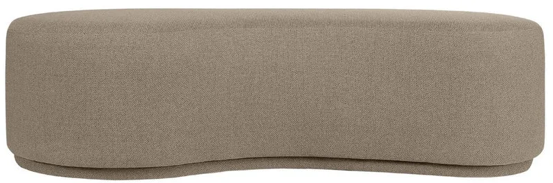 Casa Padrino Luxus Sitzbank Braun 149 x 65,5 x H. 41 cm - Gebogene Bank - Wohnzimmer Möbel - Hotel Möbel - Luxus Kollektion