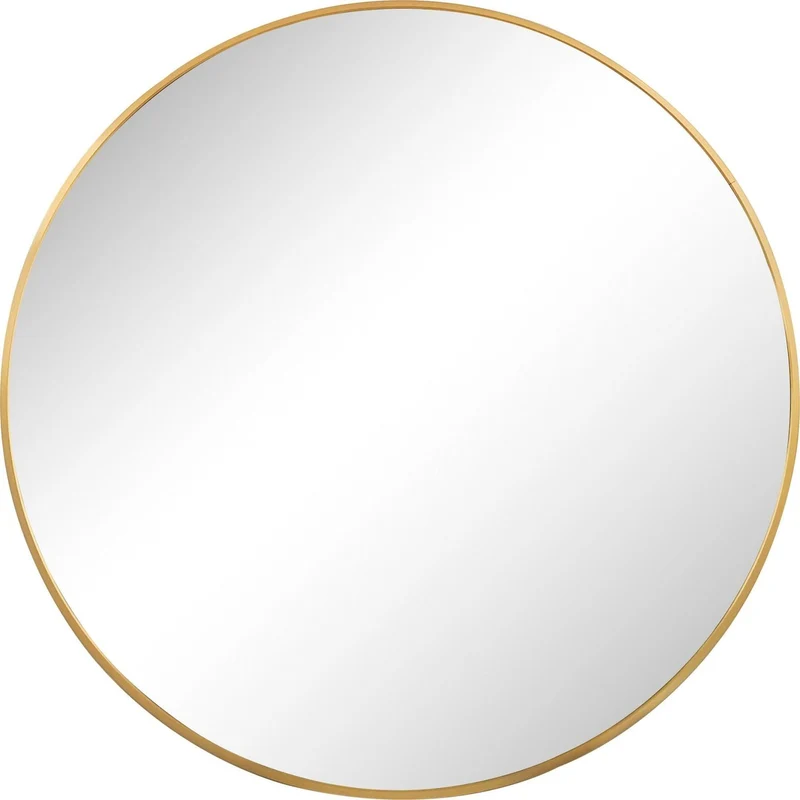 Casa Padrino Luxus Wandspiegel Gold Ø 80 cm - Runder Spiegel