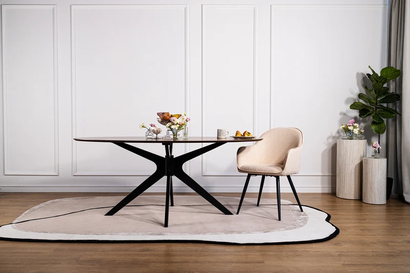 Ovaler Tisch Odilio 180x110 cm Nussbaum