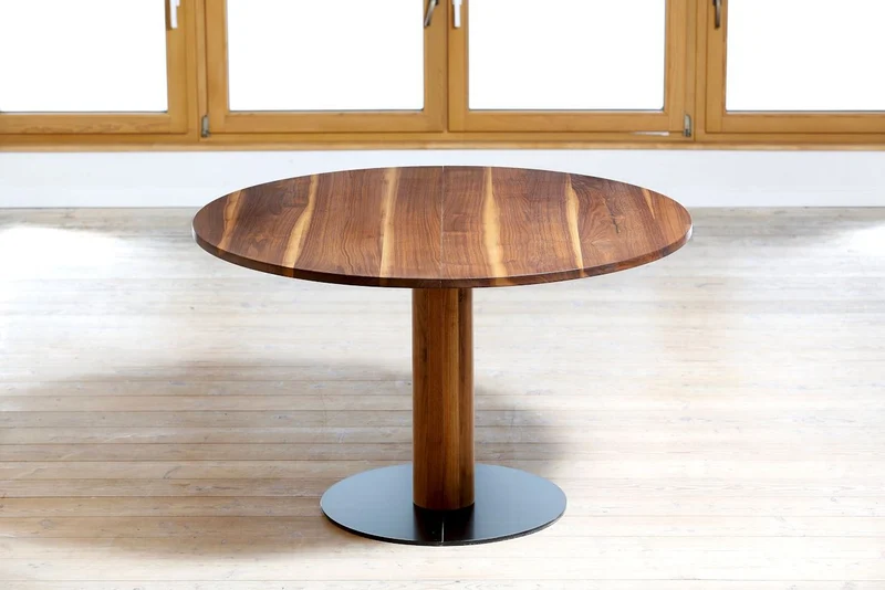 Tisch Rondonero, Nussbaum, D 125 + 50 cm - echtes Schnäppchen