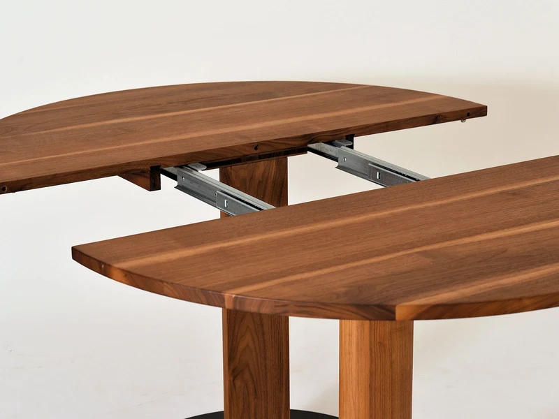 Tisch Rondonero, Nussbaum, D 125 + 50 cm - echtes Schnäppchen