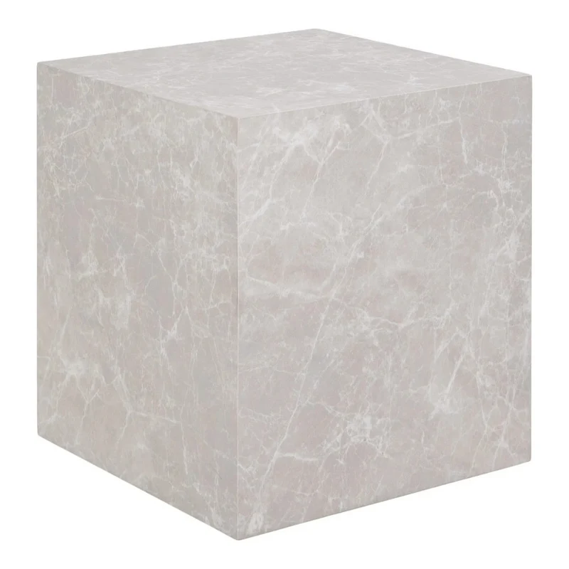 Design Beistelltisch POSTATO 45cm Marmor-Look beige creme Couchtisch