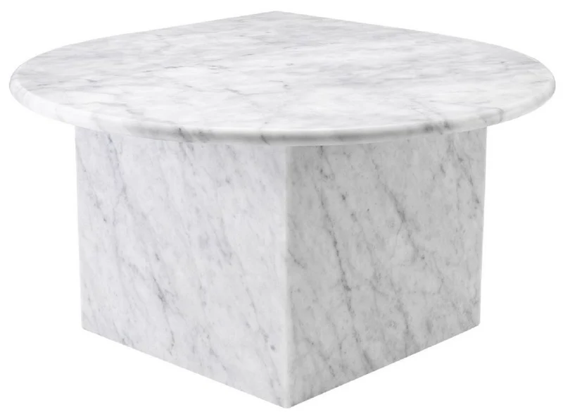 Casa Padrino Luxus Couchtisch Set Weiß - 3 Wohnzimmertische aus hochwertigem Carrara Marmor - Luxus Möbel