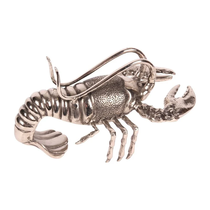 Casa Padrino Luxus Flaschenhalter Silber 41 x 22 x H. 21 cm - Hummer Weinflaschenhalter