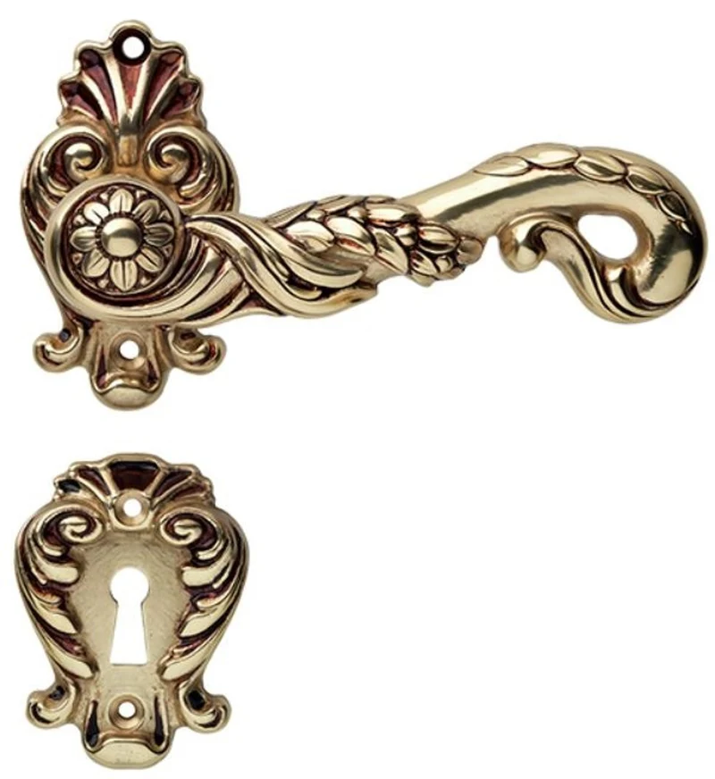 Casa Padrino Barock Türklinken Set Französisches Gold 14 x H. 8,2 cm - Deko Accessoires im Barockstil