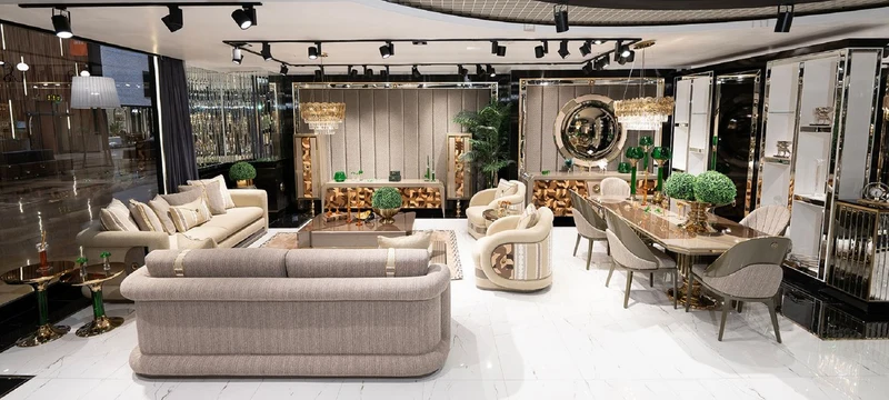 Casa Padrino Luxus Couchtisch 2er Set Braun / Grau / Gold - Luxus Massivholz Wohnzimmertische - Wohnzimmer Möbel - Luxus Möbel