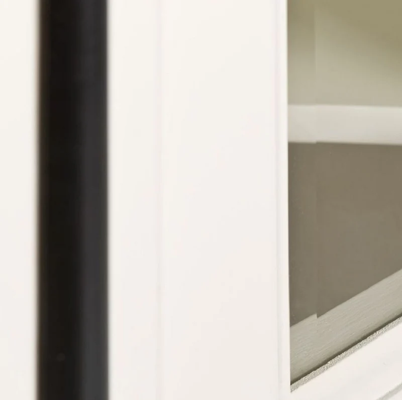 Casa Padrino Landhausstil Vitrine Weiß 95 x 45 x H. 242 cm - Vitrinenschrank mit 2 Türen - Massivholz Schrank - Landhausstil Möbel