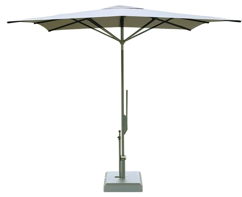 Casa Padrino Luxus Sonnenschirm Anthrazit / Grau - Quadratischer Gartenschirm mit Aluminium Mast und Polyester Bezug - 250 x 250 cm