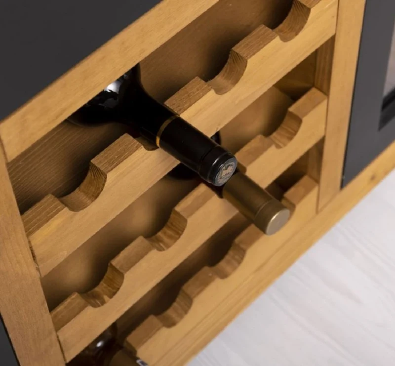 Casa Padrino Landhausstil Kücheninsel Schwarz / Naturfarben 150 x 90 x H. 90 cm - Massivholz Küchenschrank - Landhausstil Massivholz Küchen Möbel - Massivholz Esszimmer Möbel im Landhausstil