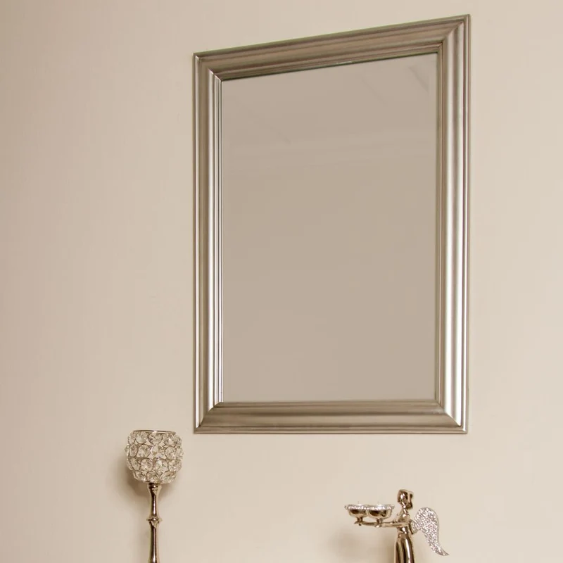 Vintage Spiegel FONDA Silber-Antik 82x62cm Facettenschliff