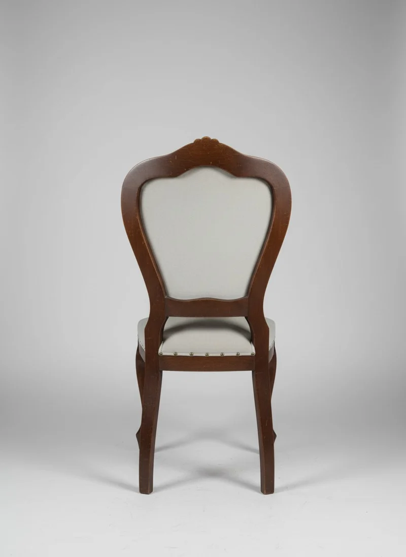 Casa Padrino Barock Esszimmerstuhl Creme / Braun H. 102 cm - Handgefertigter Stuhl mit Ziernägeln - Ausstellungsstück