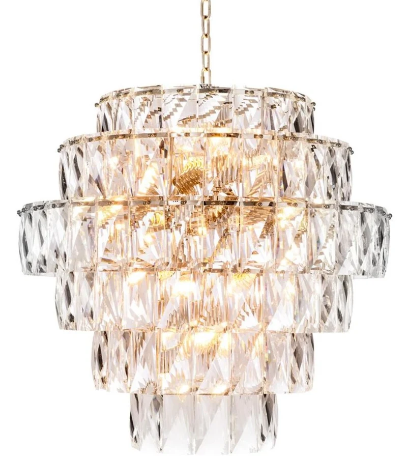 Casa Padrino Luxus Kristallglas Kronleuchter Ø 80 x H. 80 cm - Edel & Prunkvoll