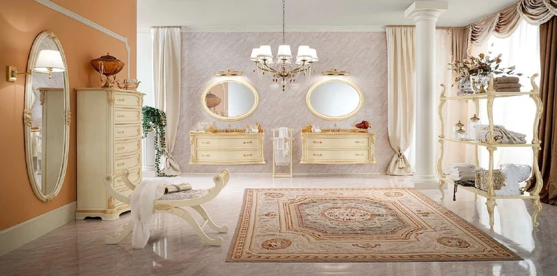 Casa Padrino Luxus Barock Sitzbank Creme / Gold / Grau - Handgefertigte Bank im Barockstil - Italienische Barock Möbel - Luxus Möbel im Barockstil - Luxus Qualität - Made in Italy