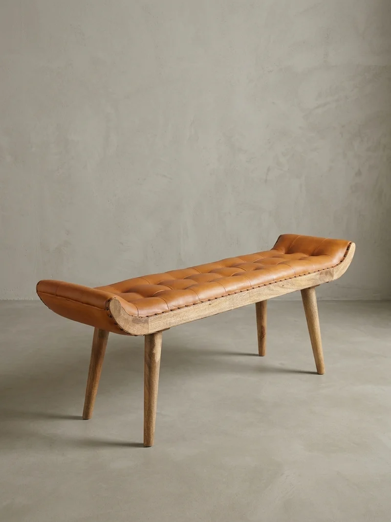 Sitzbank Massivholz Chesterfield Muster