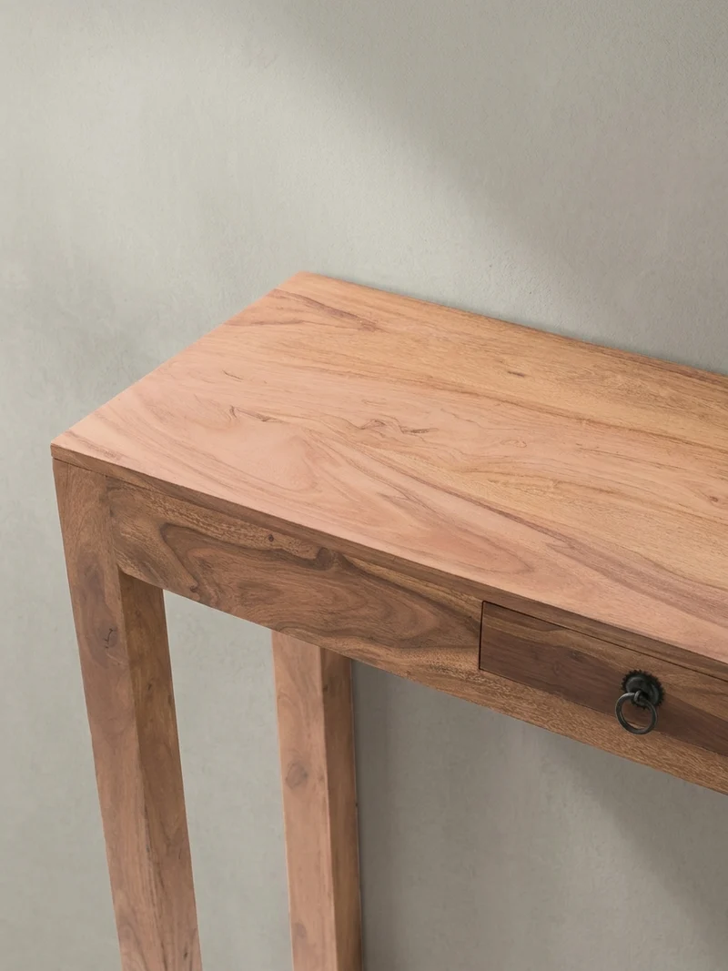 Konsolentisch Akazienholz Schublade Landhausstil