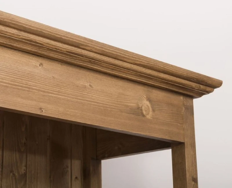 Casa Padrino Landhausstil Schrank Braun 91 x 39 x H. 197 cm - Landhausstil Massivholz Esszimmer Schrank - Landhausstil Massivholz Möbel