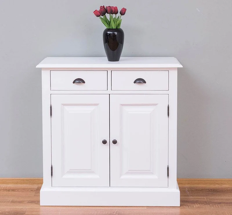 Sideboard aus Massivholz mit 2 Schubladen | Konsolenschrank in verschiedenen Farben