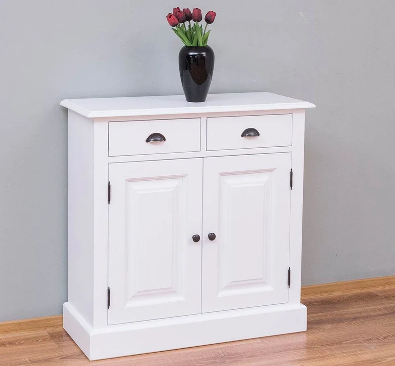 Sideboard aus Massivholz mit 2 Schubladen | Konsolenschrank in verschiedenen Farben
