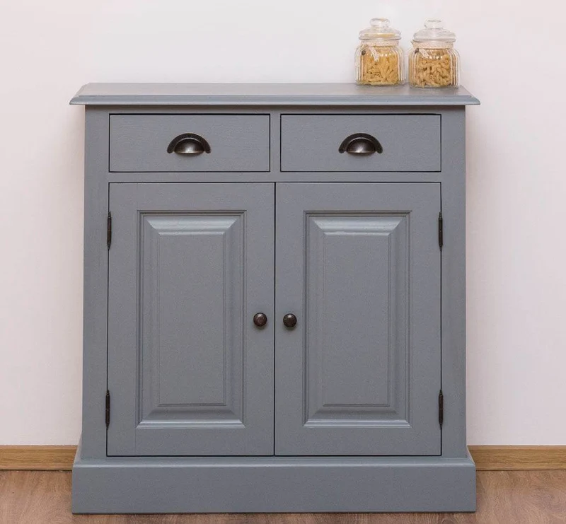 Vintage Konsolenschrank aus Massivholz| Sideboard mit zwei Schubladen