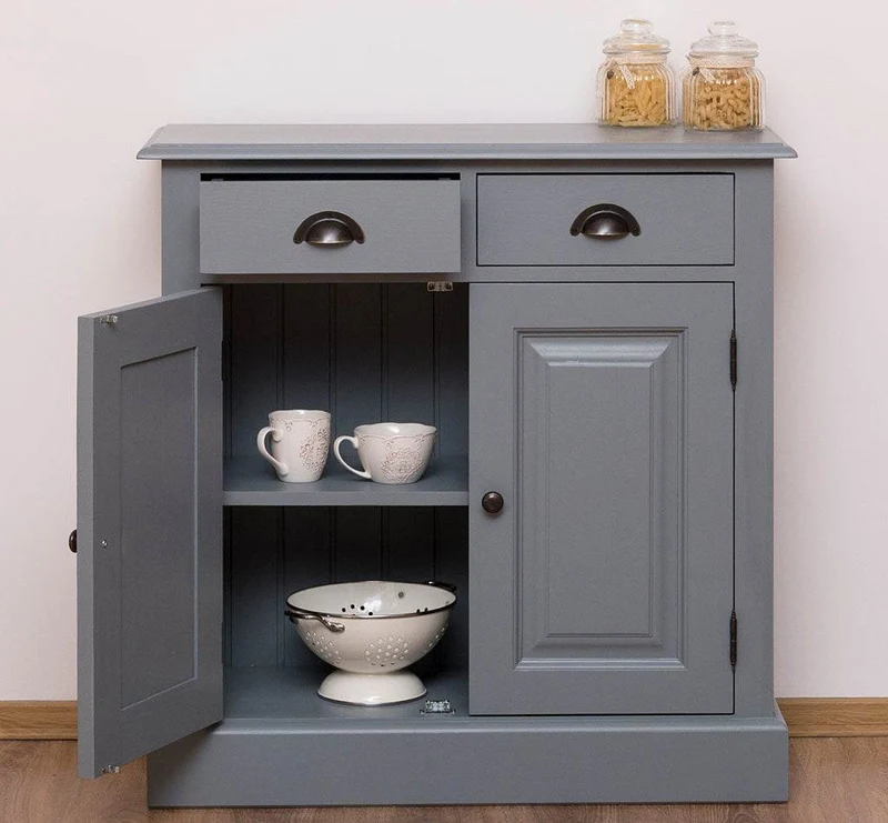 Vintage Konsolenschrank aus Massivholz| Sideboard mit zwei Schubladen