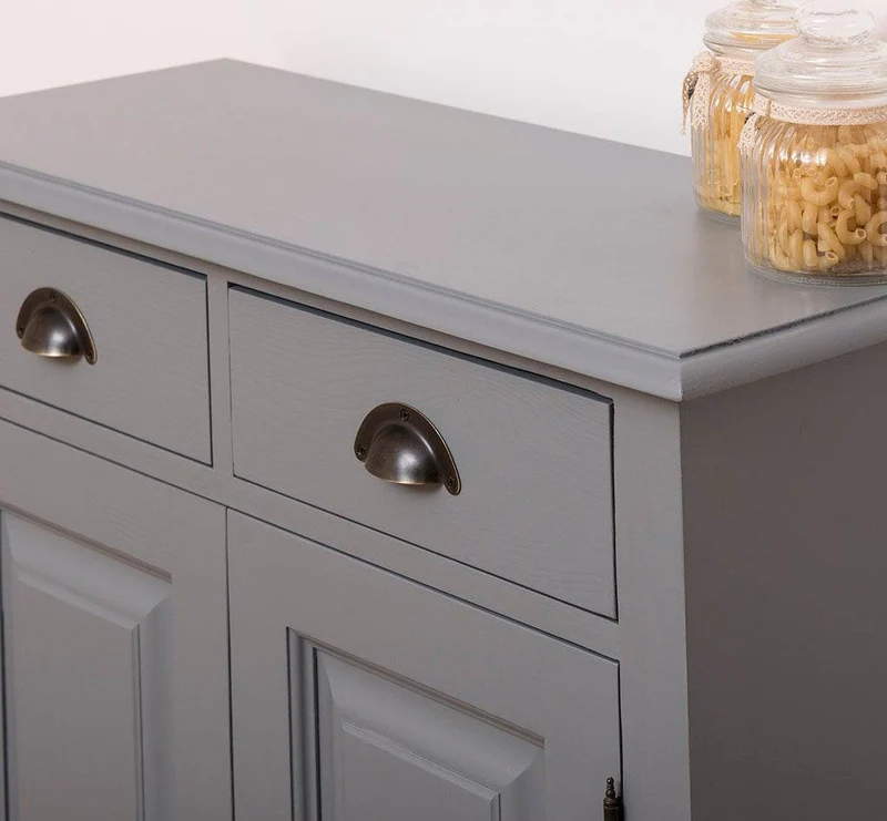 Vintage Konsolenschrank aus Massivholz| Sideboard mit zwei Schubladen