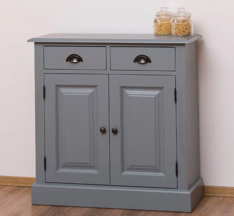Vintage Konsolenschrank aus Massivholz| Sideboard mit zwei Schubladen
