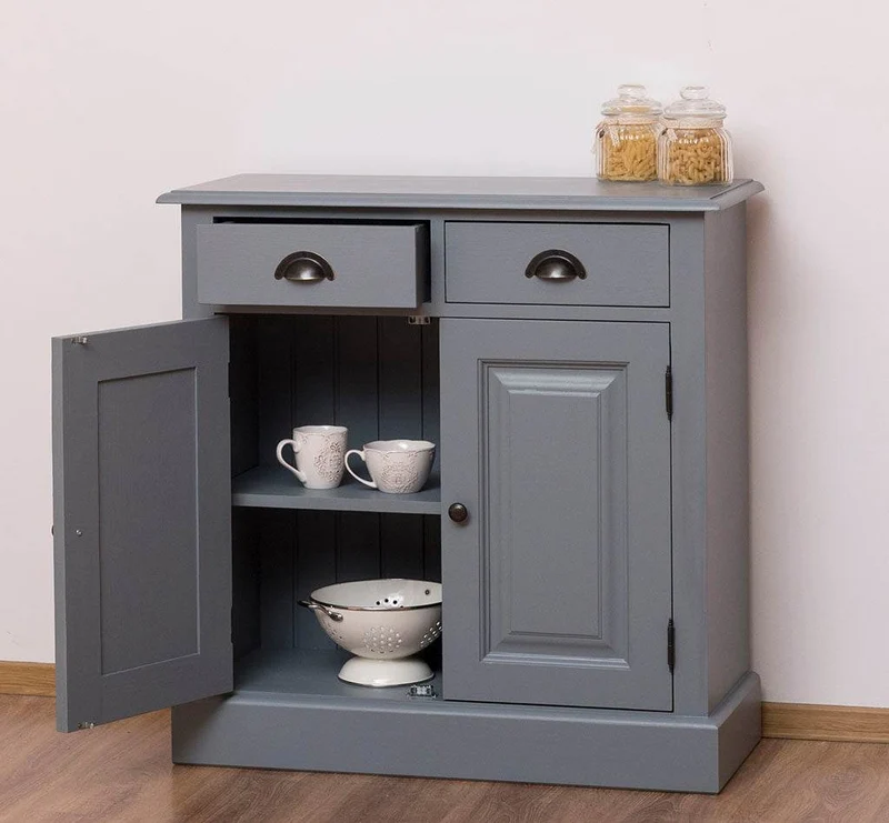 Vintage Konsolenschrank aus Massivholz| Sideboard mit zwei Schubladen