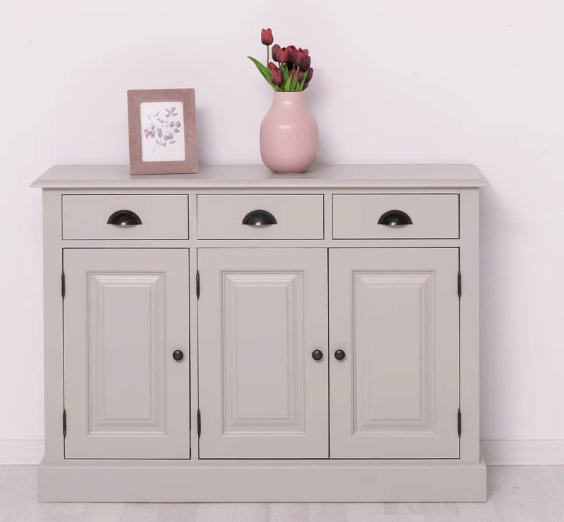 Sideboard aus Massivholz | Konsolenschrank mit drei Schubladen
