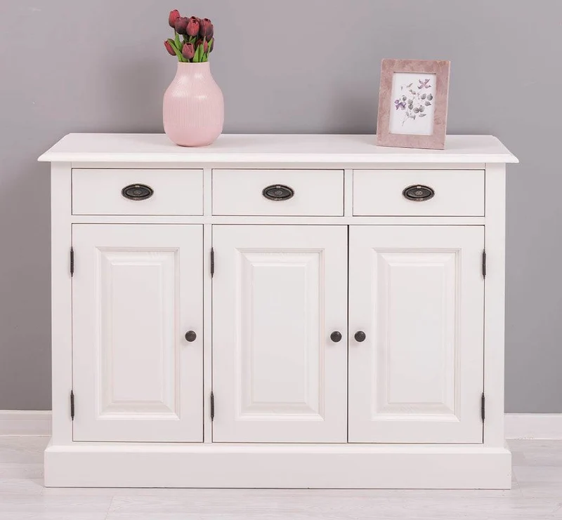 Sideboard aus Massivholz | Konsolenschrank mit drei Schubladen