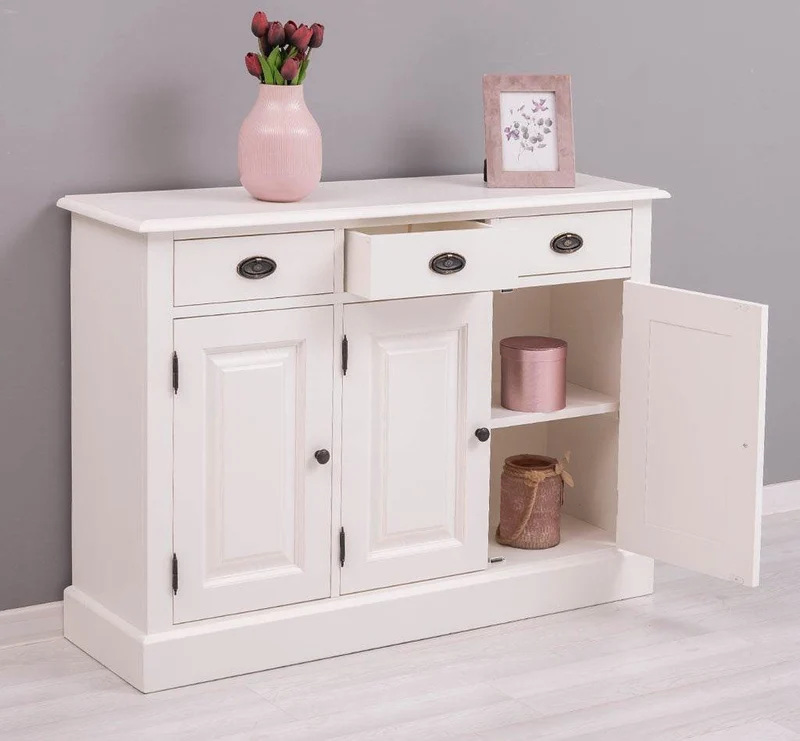 Sideboard aus Massivholz | Konsolenschrank mit drei Schubladen