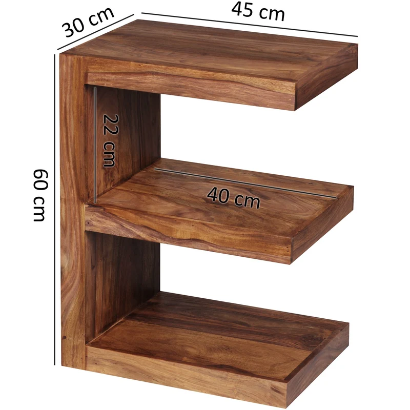 Beistelltisch Massivholz E-Konstruktion Cubeform Handgefertigt