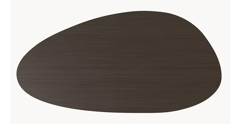 Melamine eettafel Dark Brown - Kiezel A - 3 Pole eiken Japandi onderstel