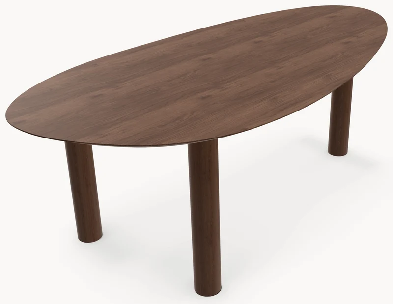 Walnoot eettafel - Kiezel A - Pole walnoot