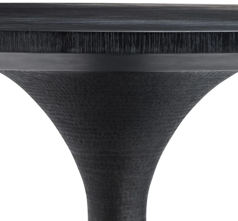 Casa Padrino Luxus Esstisch Schwarz Ø 140 x H. 76 cm - Runder Küchentisch - Luxus Esszimmer Möbel
