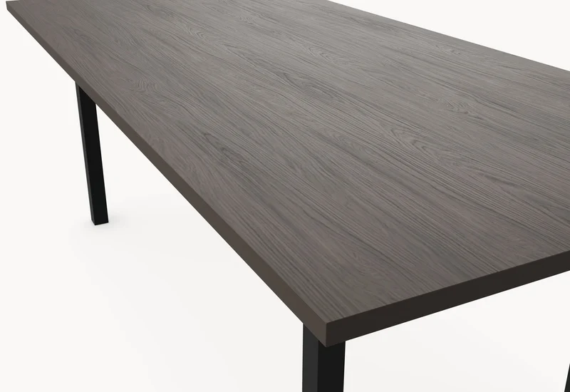 Melamine eettafel Casella Oak Chestnut Brown - Recht - N Onderstel