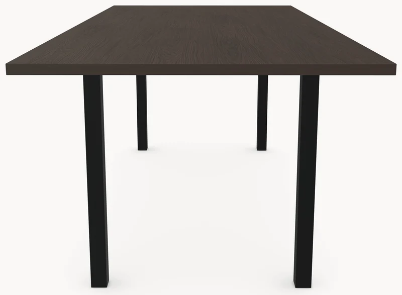 Melamine eettafel Casella Oak Chestnut Brown - Recht - N Onderstel
