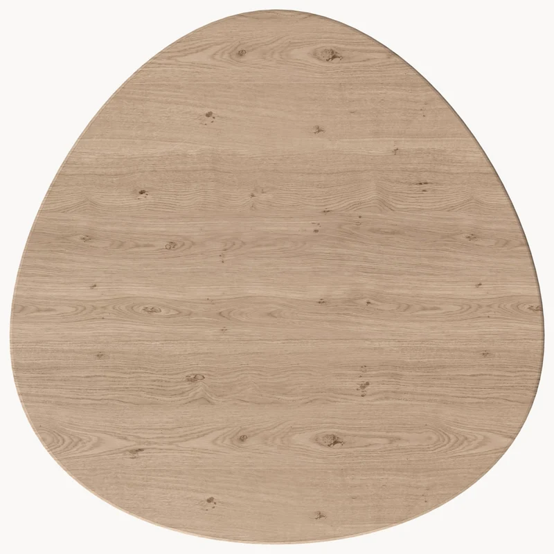 Eiken massief eettafel - Organisch Rond - Pole Eiken