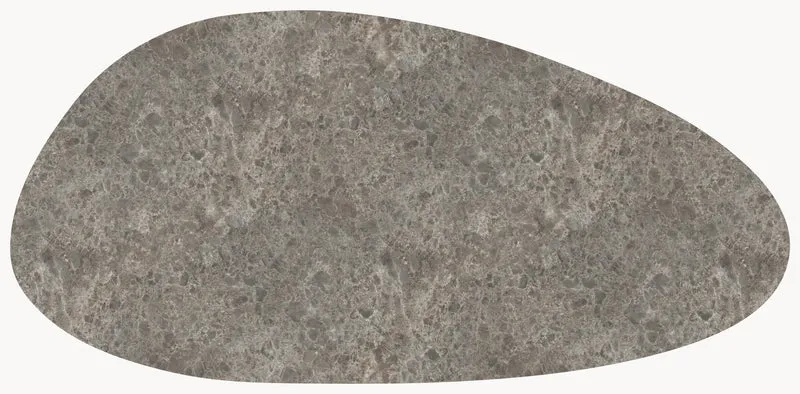 Melamine eettafel Siena Grey Marble - Kiezel B - Trios onderstel metaal