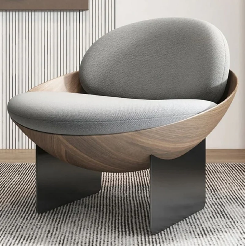 Casa Padrino Luxus Designer Sessel Grau / Braun 80 x 80 x H. 64 cm - Wohnzimmer Sessel - Hotel Sessel - Wohnzimmer Möbel - Hotel Möbel - Luxus Qualität - Made in Italy