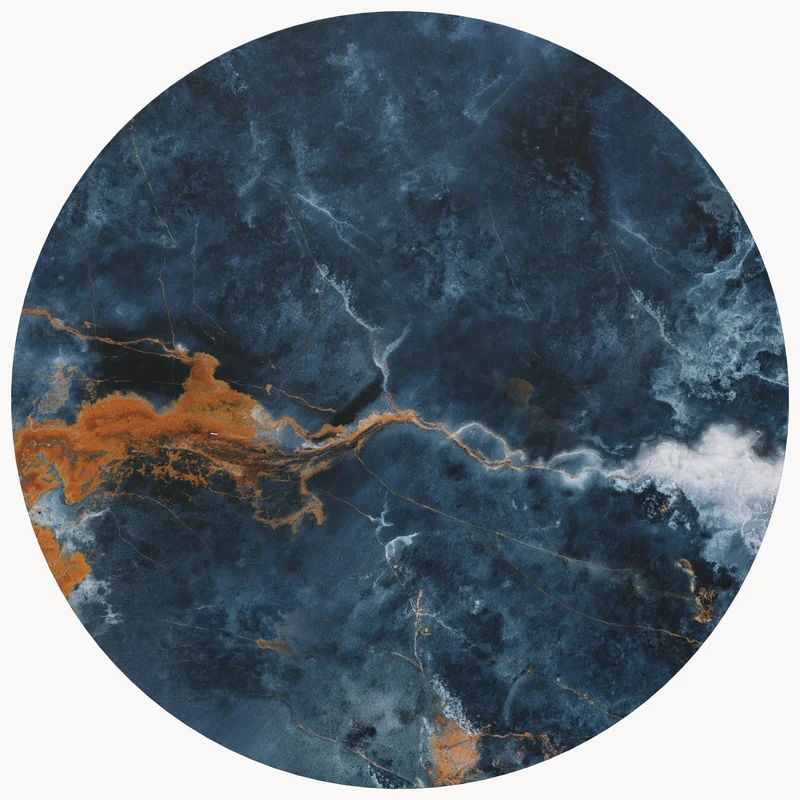 Keramiek Ocean Blue eettafel - Rond - Matrix onderstel