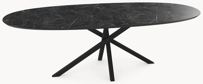 Melamine eettafel - Deens Rond - Matrix Twist