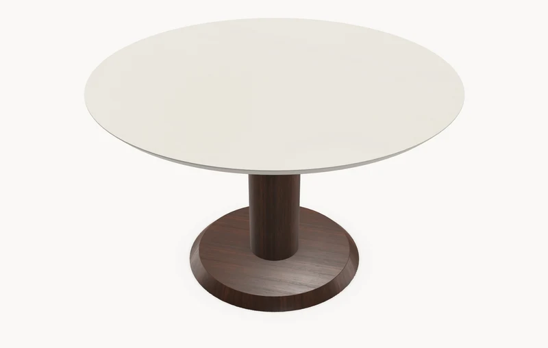 Melamine eettafel - Rond - Sol eiken - Japandi