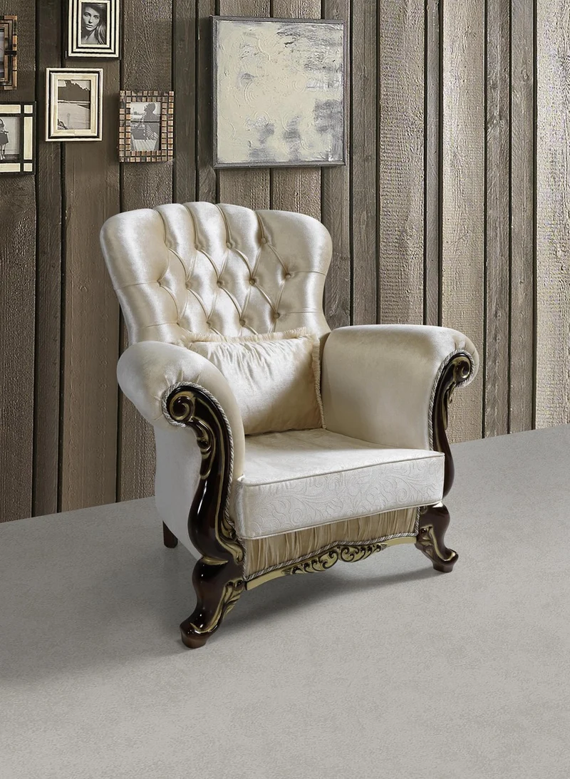 Casa Padrino Barock Wohnzimmer Set Champagnerfarben / Schwarz / Gold - 2 Sofas & 2 Sessel & 1 Couchtisch - Wohnzimmer Möbel - Edel & Prunkvoll
