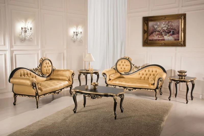 Casa Padrino Luxus Barock Beistelltisch Schwarz / Gold 62 x 62 x H. 57 cm - Edler Tisch im Barockstil - Barock Wohnzimmer Möbel
