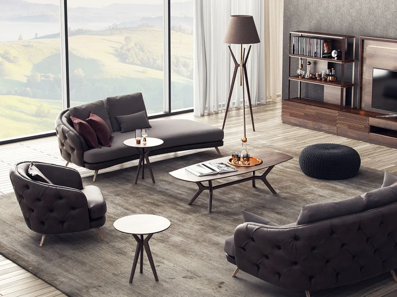 Casa Padrino Luxus Chesterfield 2-Sitzer Sofa Grau / Braun 220 x 95 x H. 85 cm - Schlafsofa - Schlafcouch - Wohnzimmer Möbel