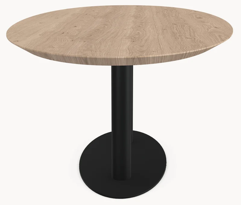 Eiken eettafel - Ovaal - Sol Double metaal