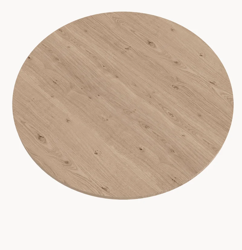 Eiken eettafel - Rond - Sol Metaal