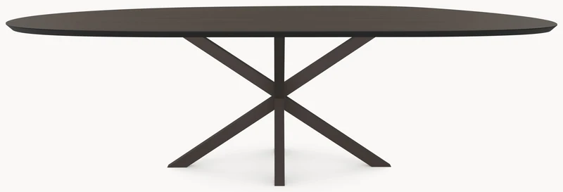 HPL eettafel Oak Brown - Organisch-A - Matrix Black Brown Metaal
