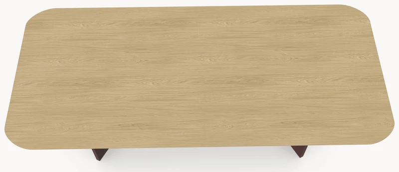 HPL eettafel Casella Oak Light Natural - Recht Rond - V eiken - Japandi